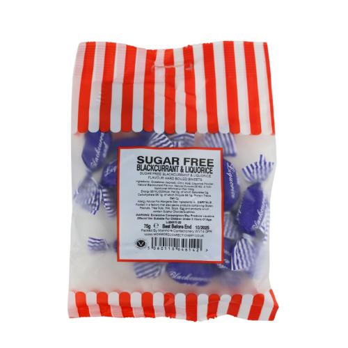 Sugar Free Blackcurrant & Liquorice 75g