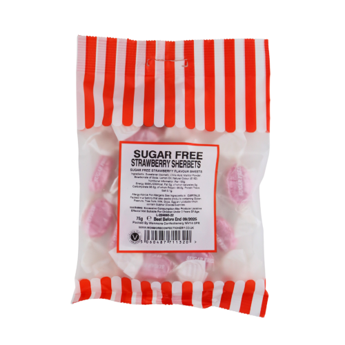 Sugar Free Sherbet Strawberries 70g