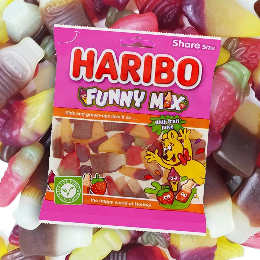 Haribo Funny Mix 140g | Retro Sweets | Buy Sweets Online - One Pound Sweets