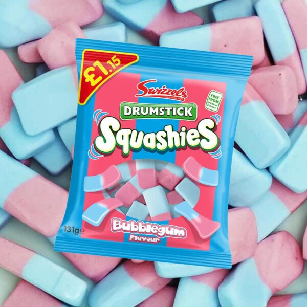 Swizzels Drumstick Squashies Bubblegum 131g x12