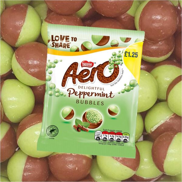 Aero Peppermint Bubbles 80g x12