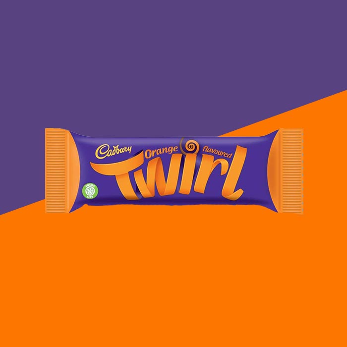 Box of 48 – Cadbury Twirl Orange Single Bars