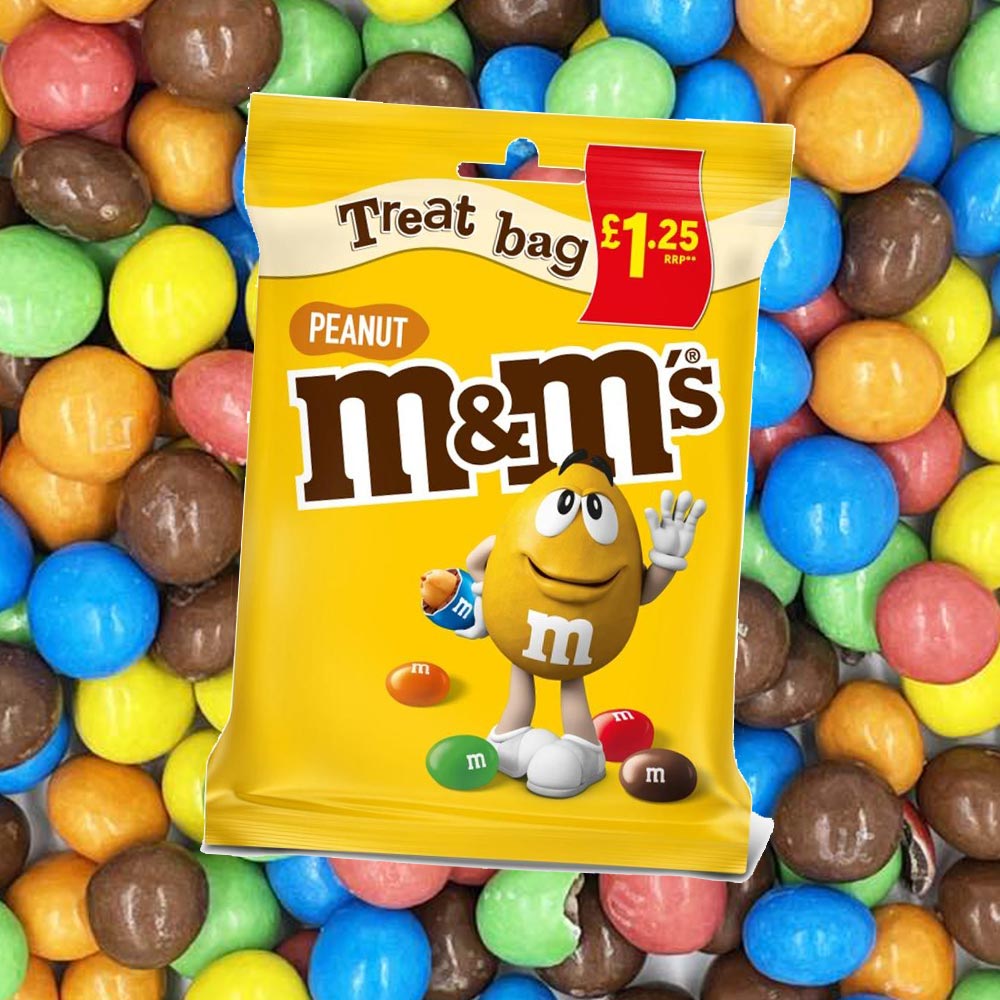 M&M's Peanut Chocolate Treat Bag 82g x 16