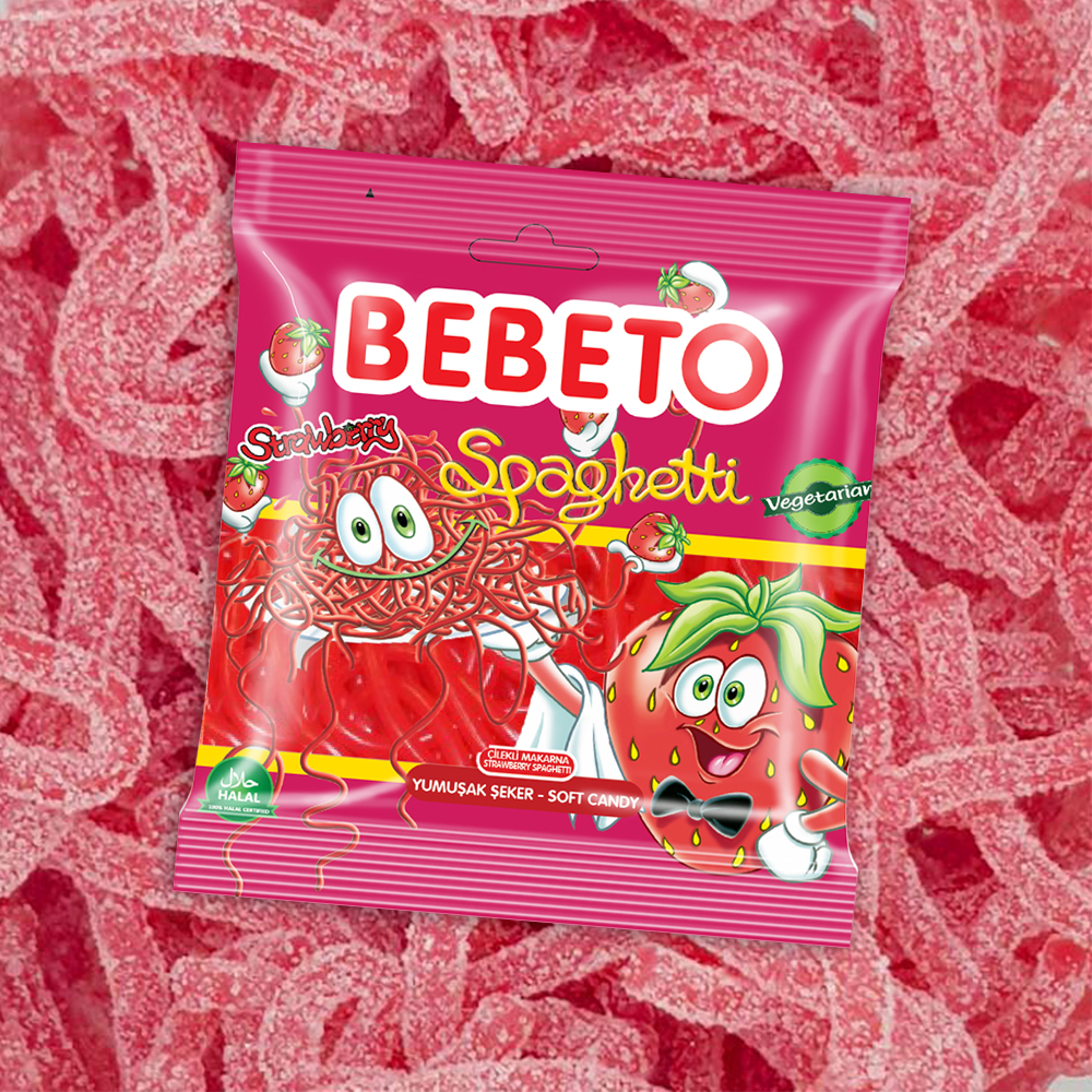Bebeto Sour Strawberry Spaghetti 70g