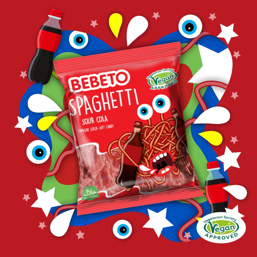 Bebeto Sour Cola Spaghetti 70g