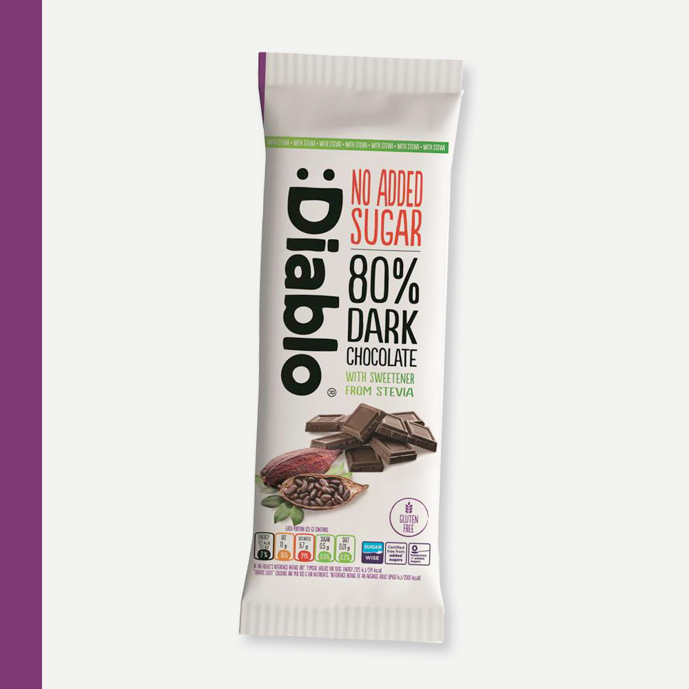 Diablo NAS Dark Chocolate 80% Bar 85g