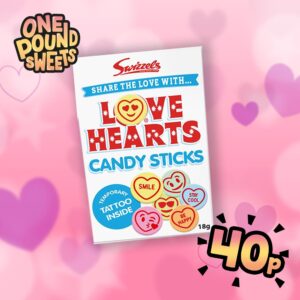 Swizzels Love Heart Candy Sticks