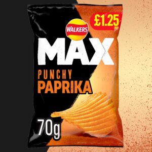 15x Walkers Max Punchy Paprika 70g