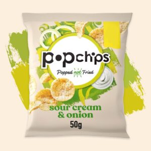 16x Popchips Sour Cream & Onion 50g