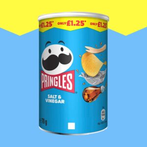 Pringles Salt & Vinegar Crisps Can 70g - (£1.25 Can)