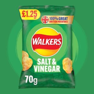 15x Walkers Salt & Vinegar 70g
