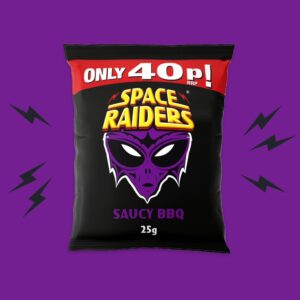 Space Raiders Saucy BBQ 25g - (Snack Bags)