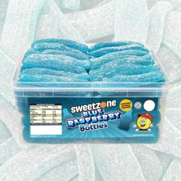 Sweetzone Giant Fizzy Blue Raspberry Bottles Tub 805g