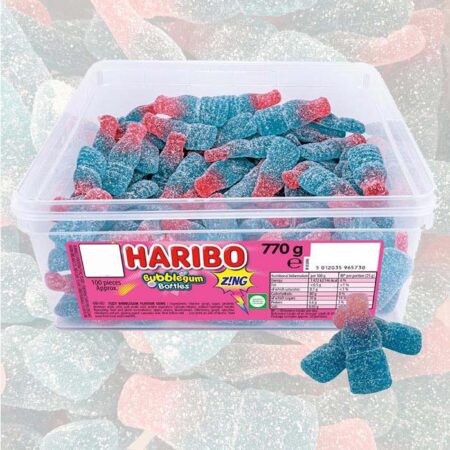 Haribo Bubblegum Bottles Tub 638g
