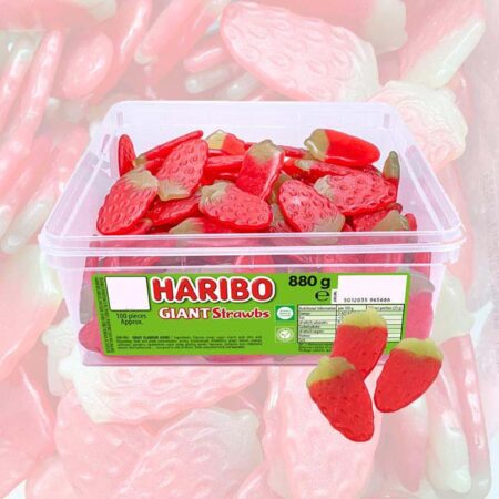Haribo Giant Strawbs Tub 825g