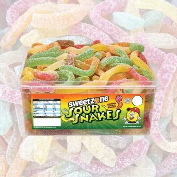 Sweetzone Sour Snakes Tub 800g