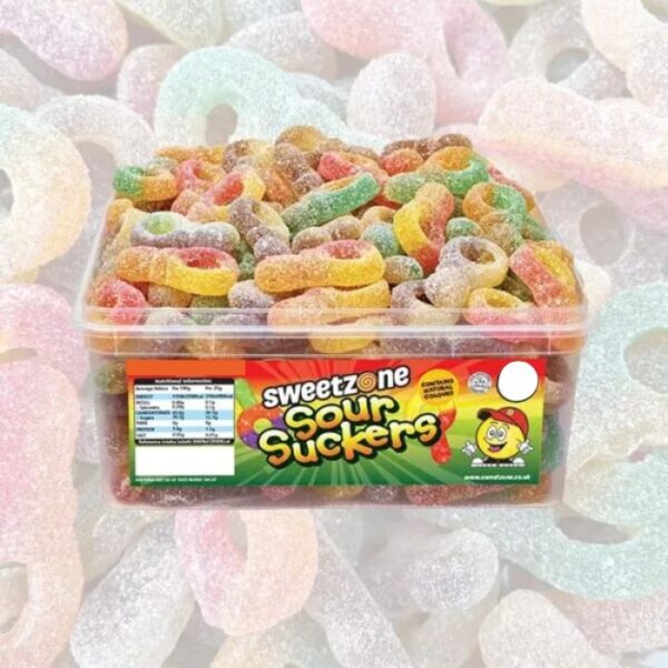 Sweetzone Sour Suckers Tub 800g