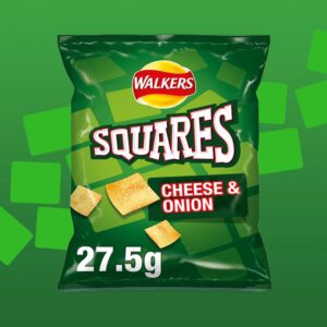 Walkers Squares Cheese & Onion 27g - (Snack Bag)