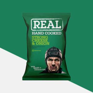 Real Crisps Strong Cheese & Onion 35g - (Snack Bag)