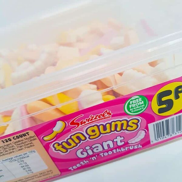 Swizzels Fun Gums Giant Teeth & Toothbrushes Tub