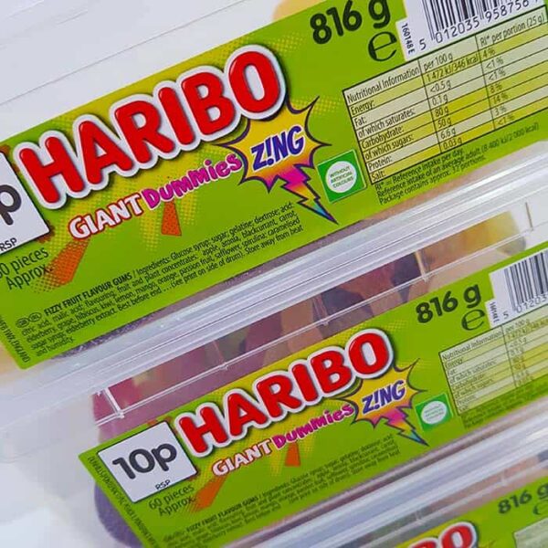 Haribo Giant Fizzy Dummies Tub (60 x 10p)