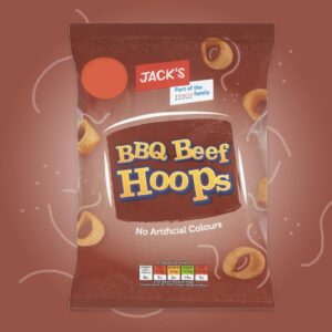 Jacks BBQ Beef Hoops 60g