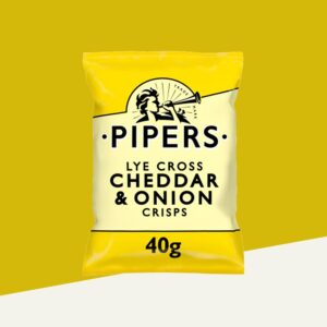 Pipers Lye Cross Cheddar & Onion 40g - (Snack Bag)