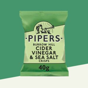 Pipers Burrow Hill Cider Vinegar & Sea Salt 40g - (Snack Bag)
