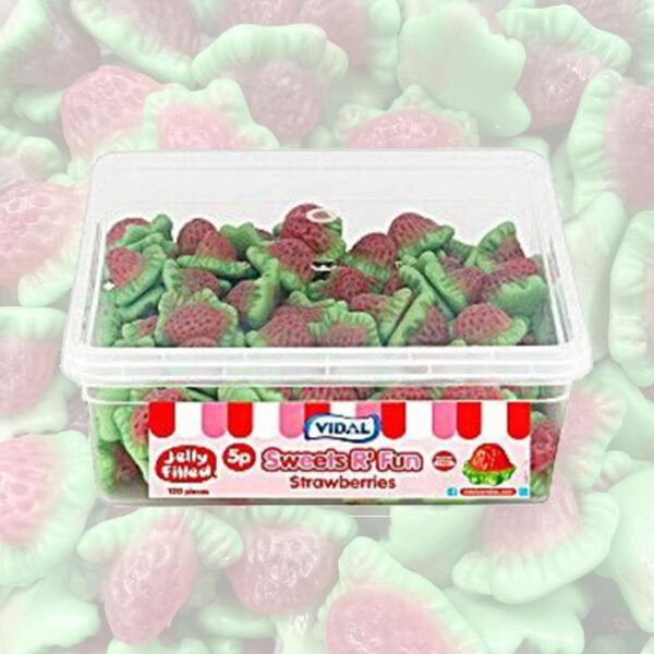 Vidal Jelly Filled Strawberries Tub
