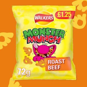 15x Walkers Monster Munch Roast Beef 72g