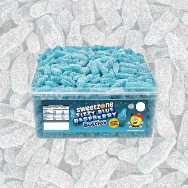 Sweetzone Fizzy Blue Raspberry Bottles Tub 805g