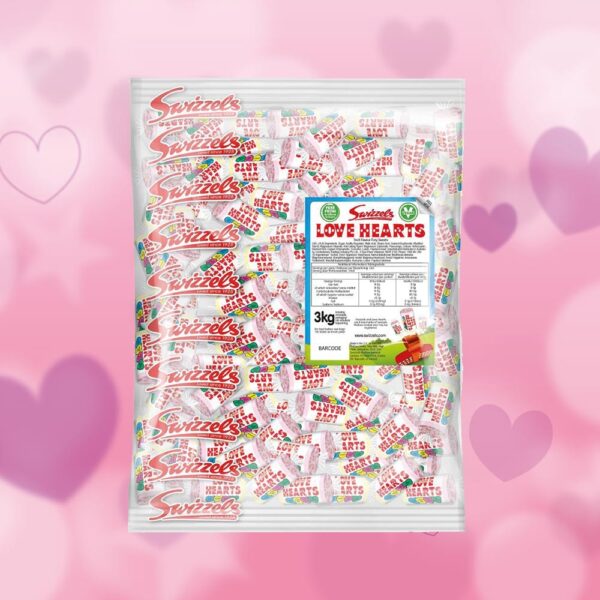 Swizzels Love Hearts 3kg Bulk Bag