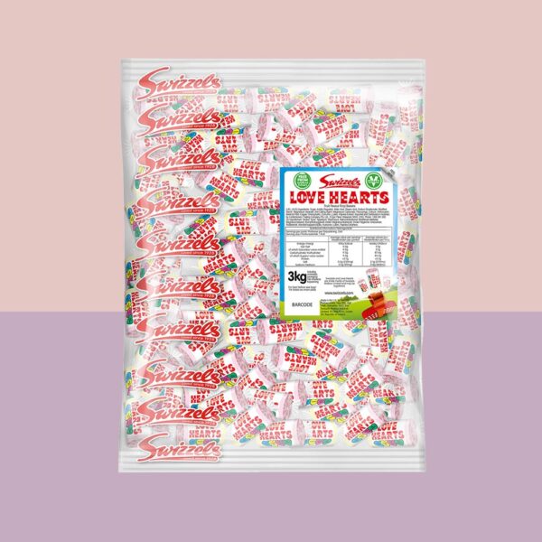 Swizzels Love Hearts 3kg Bulk Bag