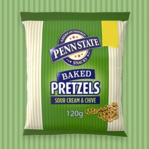 Penn State Sour Cream & Chive Pretzels 120g - (£1.25 Bag)