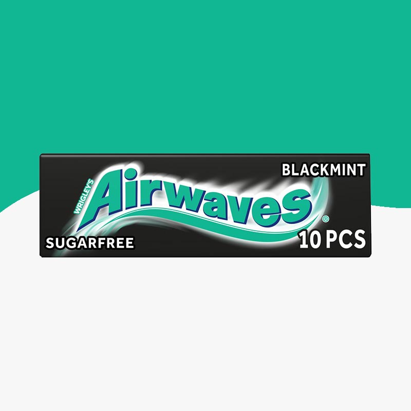 Airwaves Black Mint Sugar Free Chewing Gum, Retro Sweets