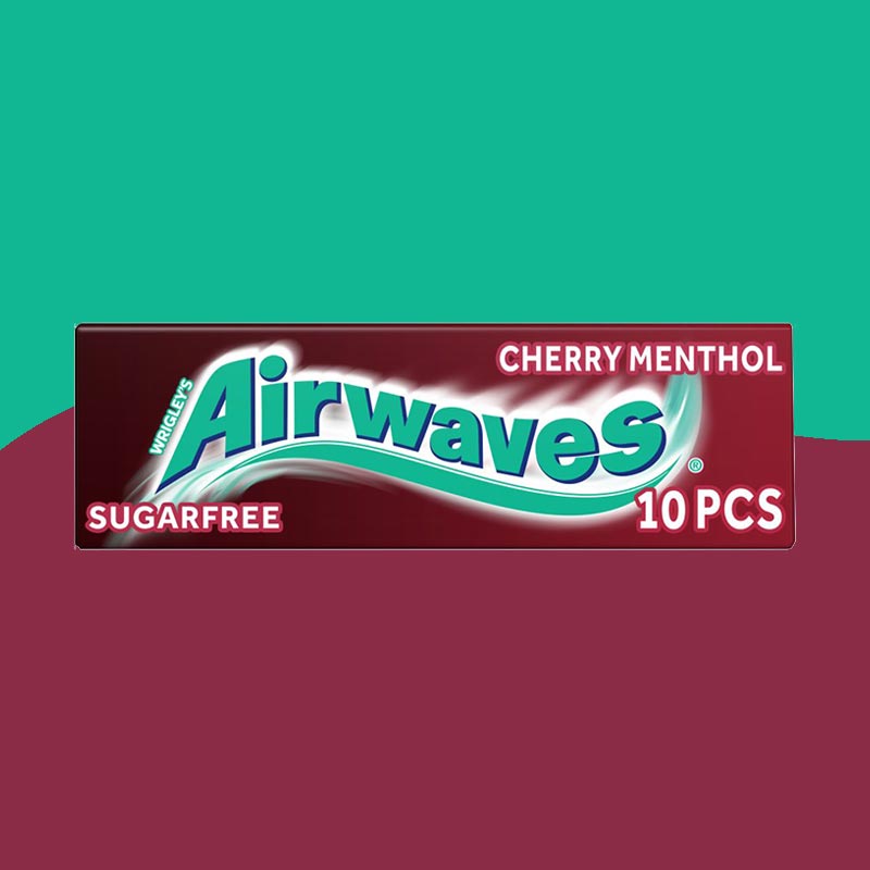 Airwaves Cherry Sugar Free Chewing Gum, Retro Sweets