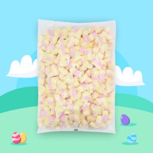Yellow & Pink Chick Mallows 1kg Bulk Bag