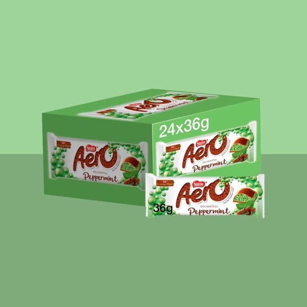 Aero Peppermint Single Bar x24