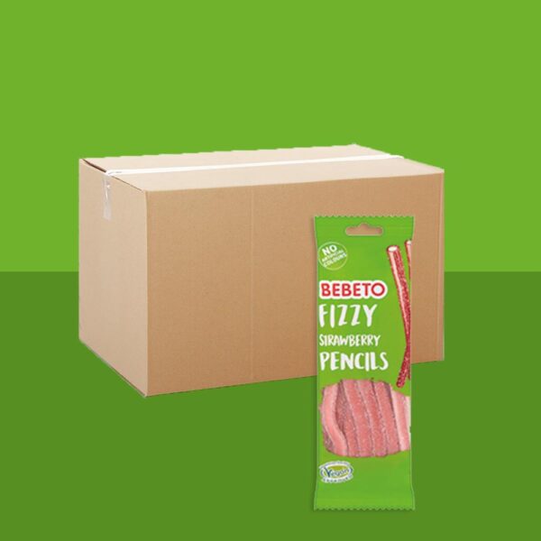 Bebeto Fizzy Strawberry Pencils 160g x12
