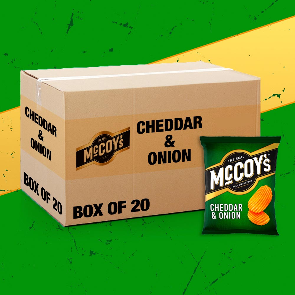 20x McCoy's Cheddar & Onion 65g
