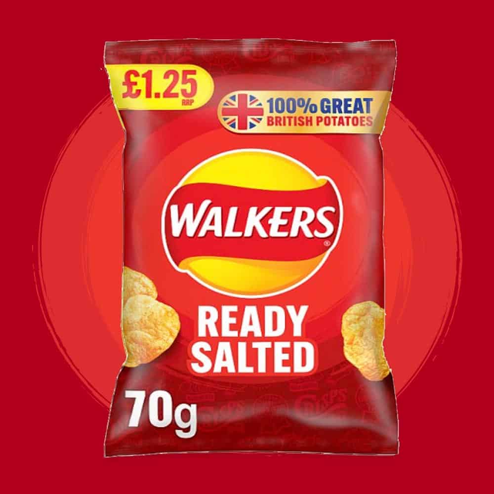 15x Walkers Ready Salted 70g