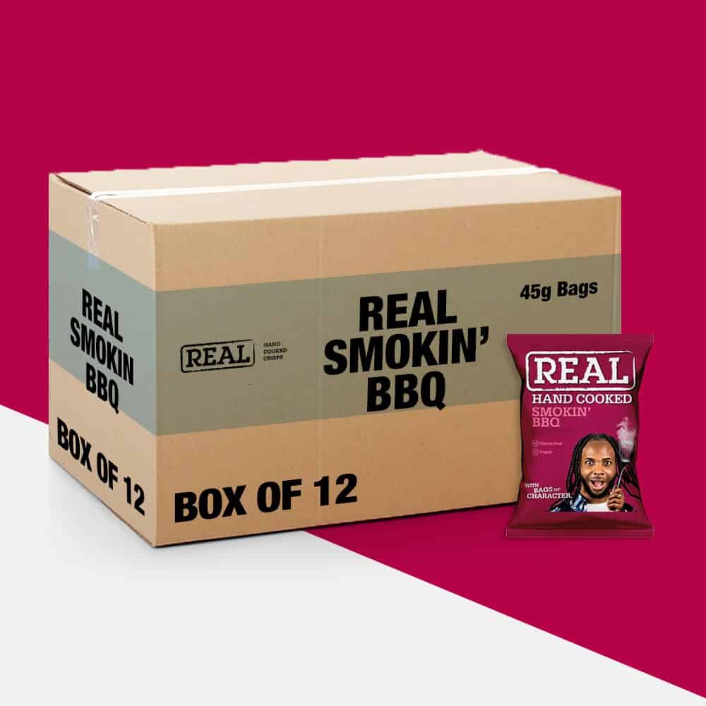 24x Real Crisps Smokin BBQ 35g