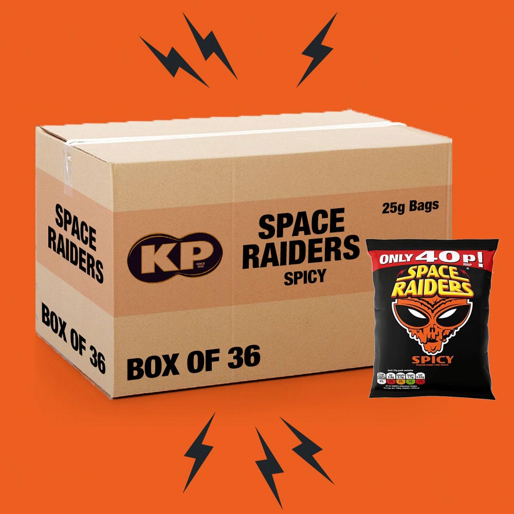 36x Space Raiders Spicy 25g