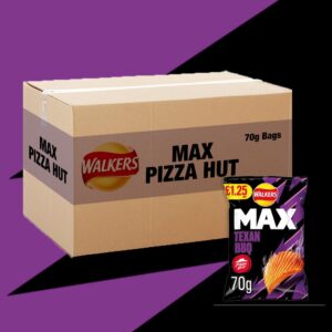 15x Walkers Max Pizza Hut Texan BBQ 70g