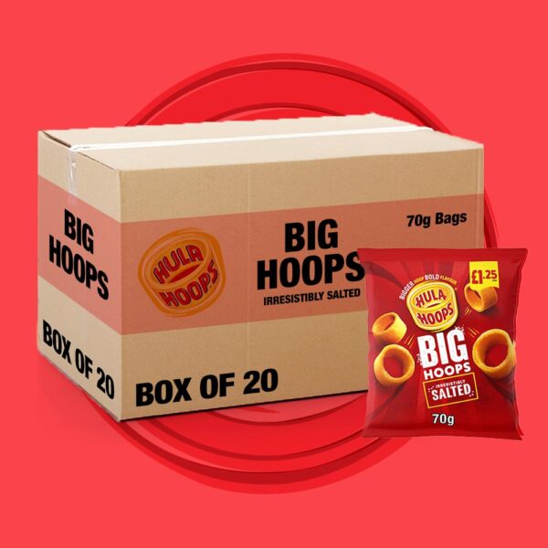 20x Hula Hoops Big Hoops Original 70g