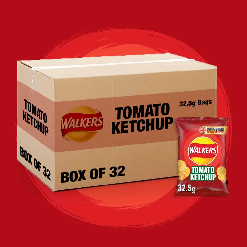 Buy 32x Walkers Tomato Ketchup 32.5g From One Pound Sweets