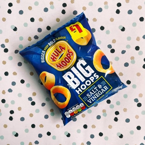 20x Hula Hoops Big Hoops Salt & Vinegar 70g