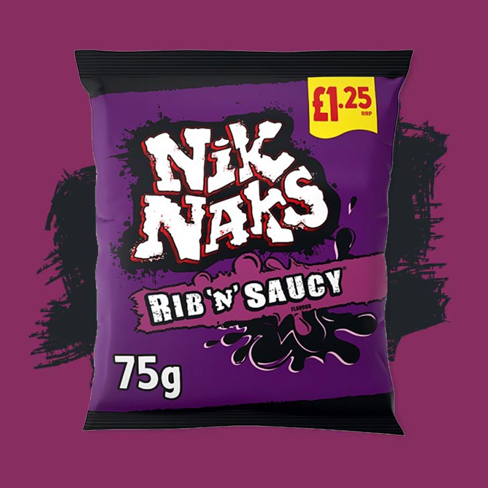 20x Nik Naks Rib ‘N’ Saucy 75g