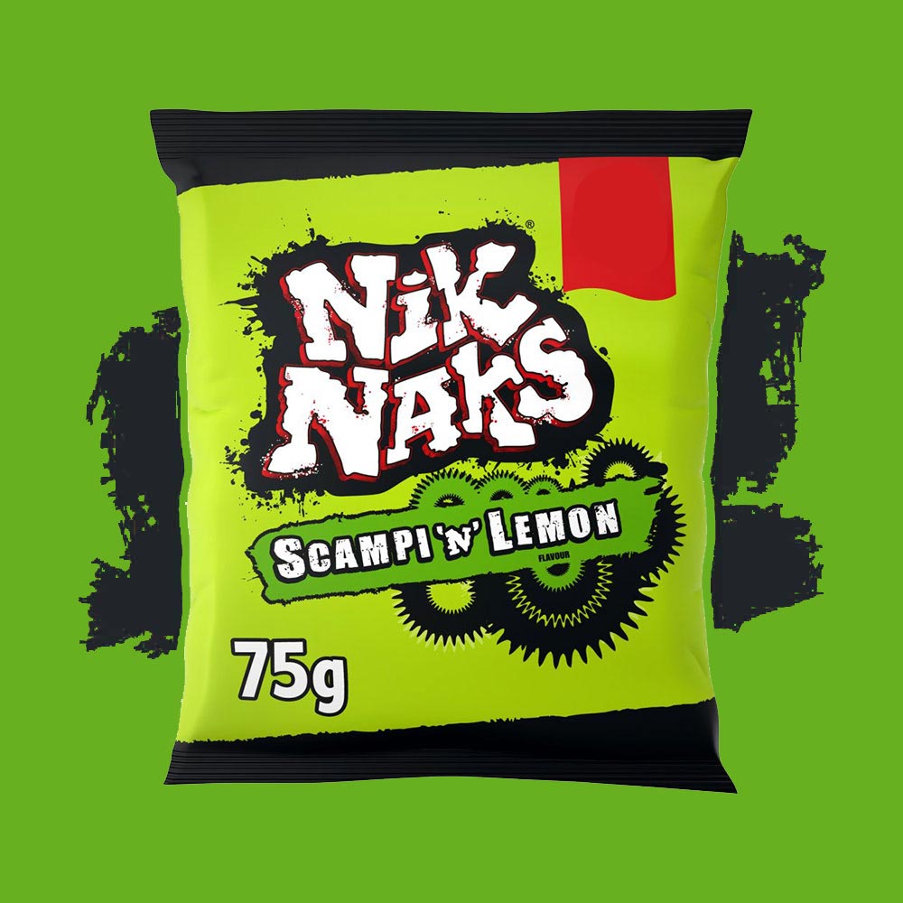 20x Nik Naks Scampi ‘n’ Lemon 75g