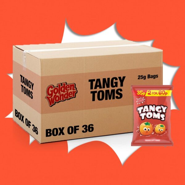 36x Golden Wonder Tangy Toms 25g